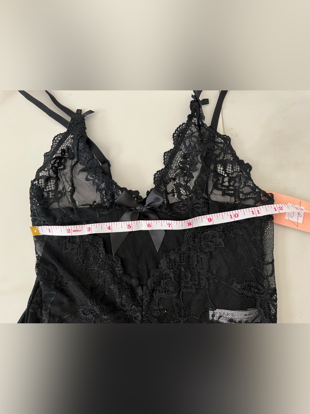 Oh La La Cheri VALENTINE LACEY BABYDOLL - BLACK - Picture 8 of 9